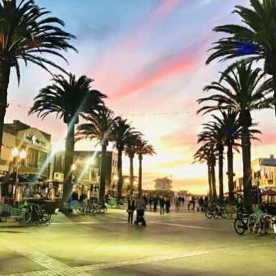 Pier plaza in Hermosa Beach California